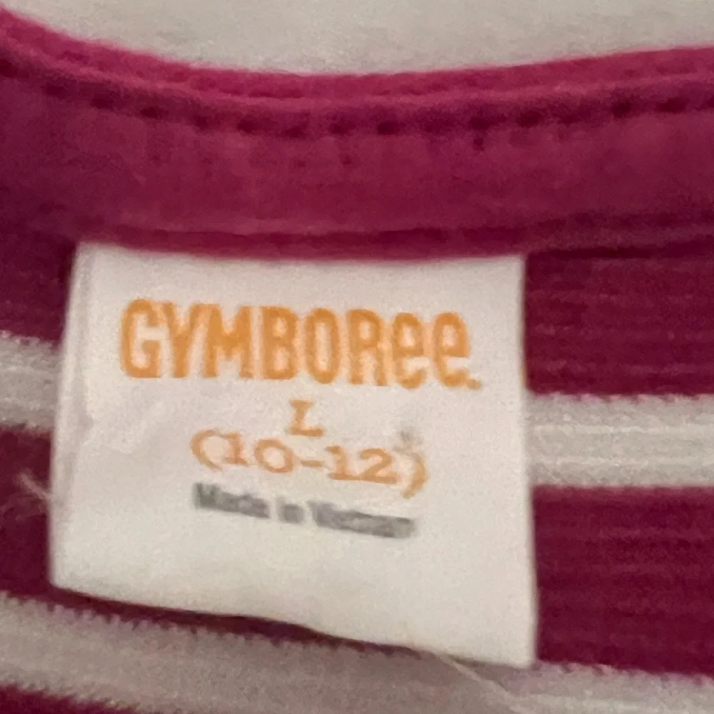 NWT Gymboree Size L (10-12) Pink and White Stripe Dress